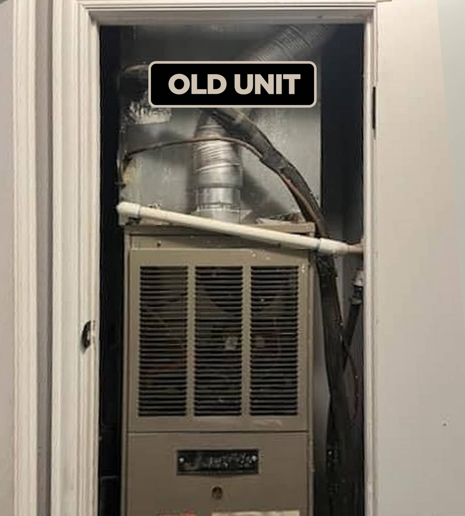 Sloan Heat replaced this malfunctioning HVAC unit with a new one 